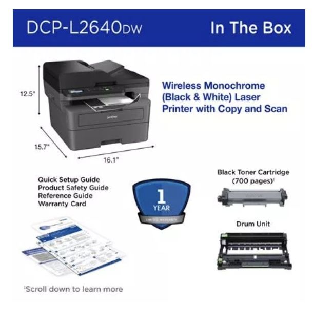 Brother Printer DCPL2550DW - photo 4