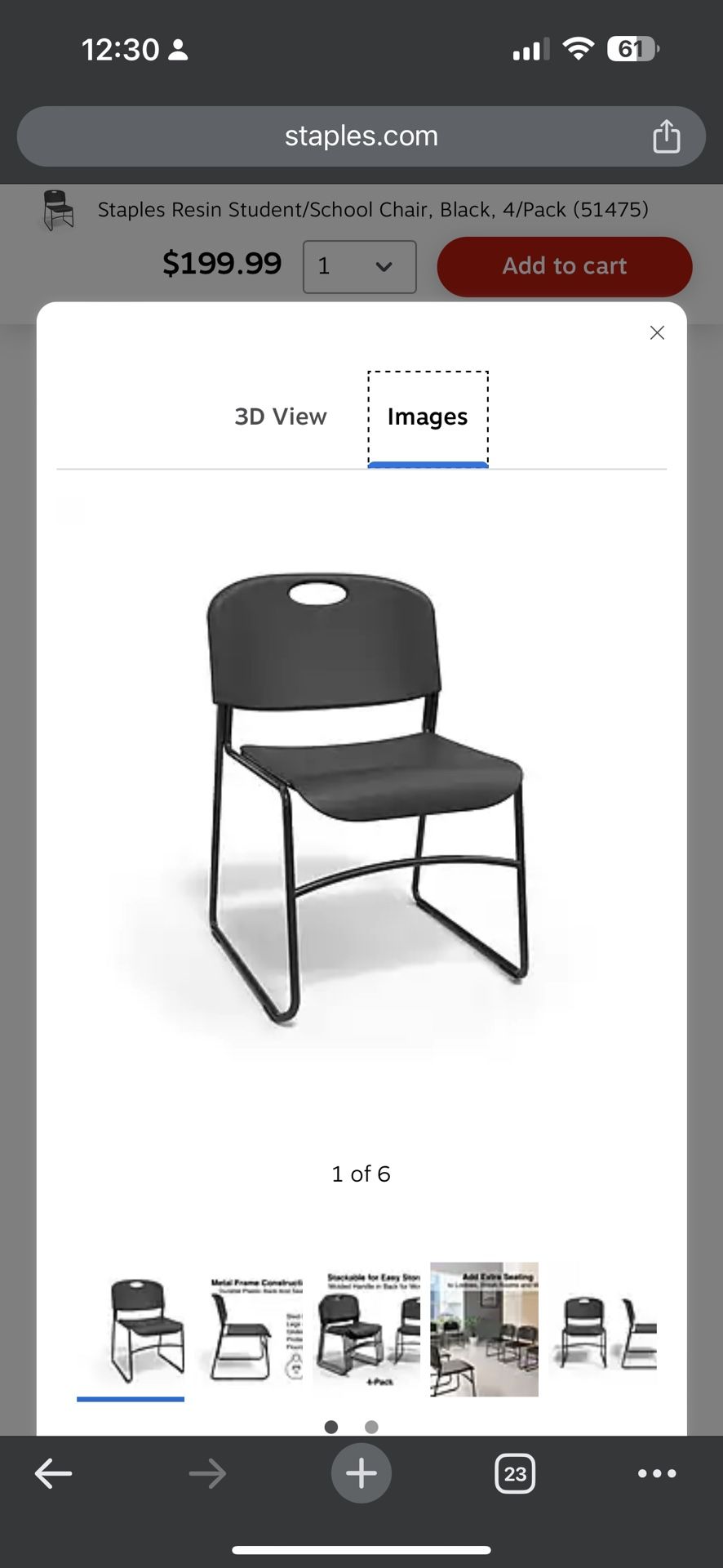 2 Sets Of 4 Stacking Chairs $160 Each Set