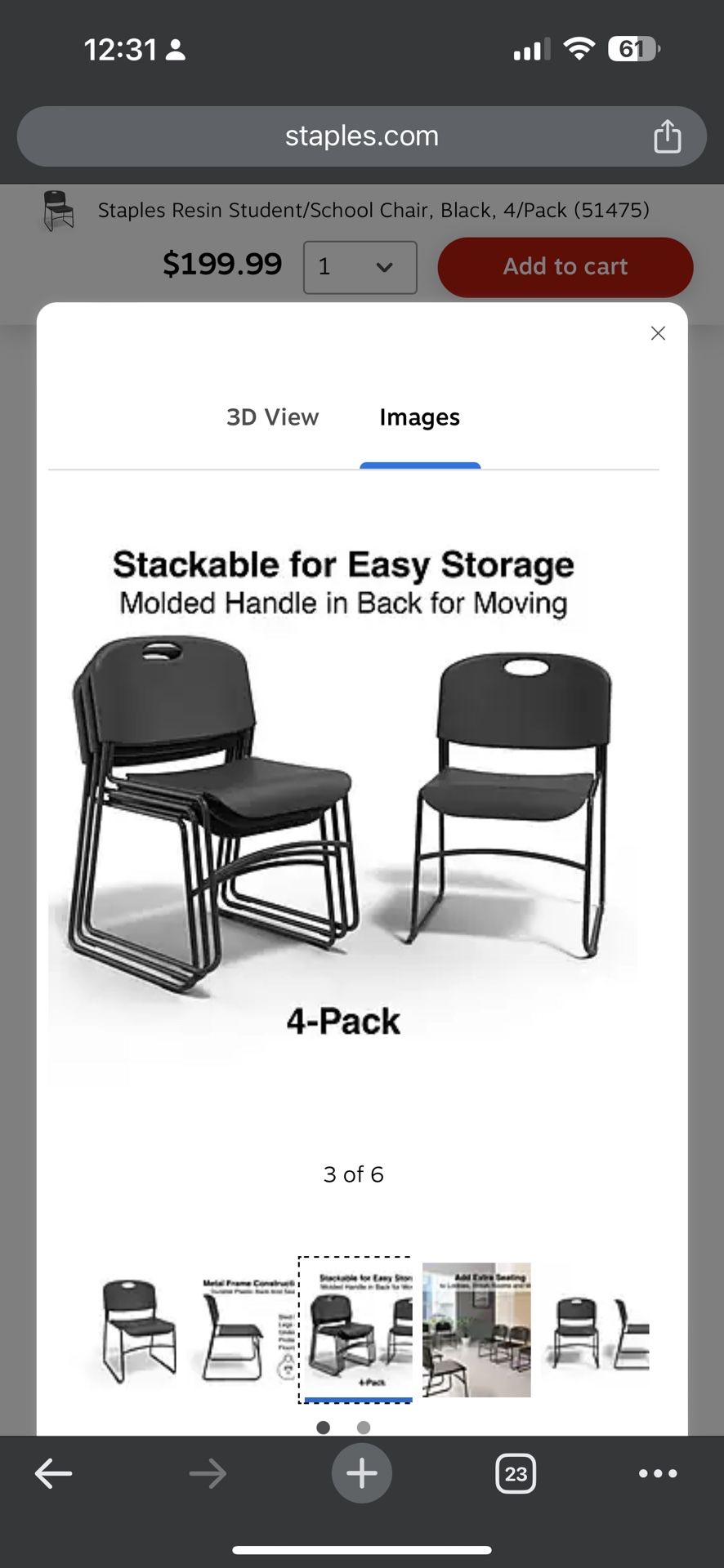 2 Sets Of 4 Stacking Chairs $160 Each Set - photo 2