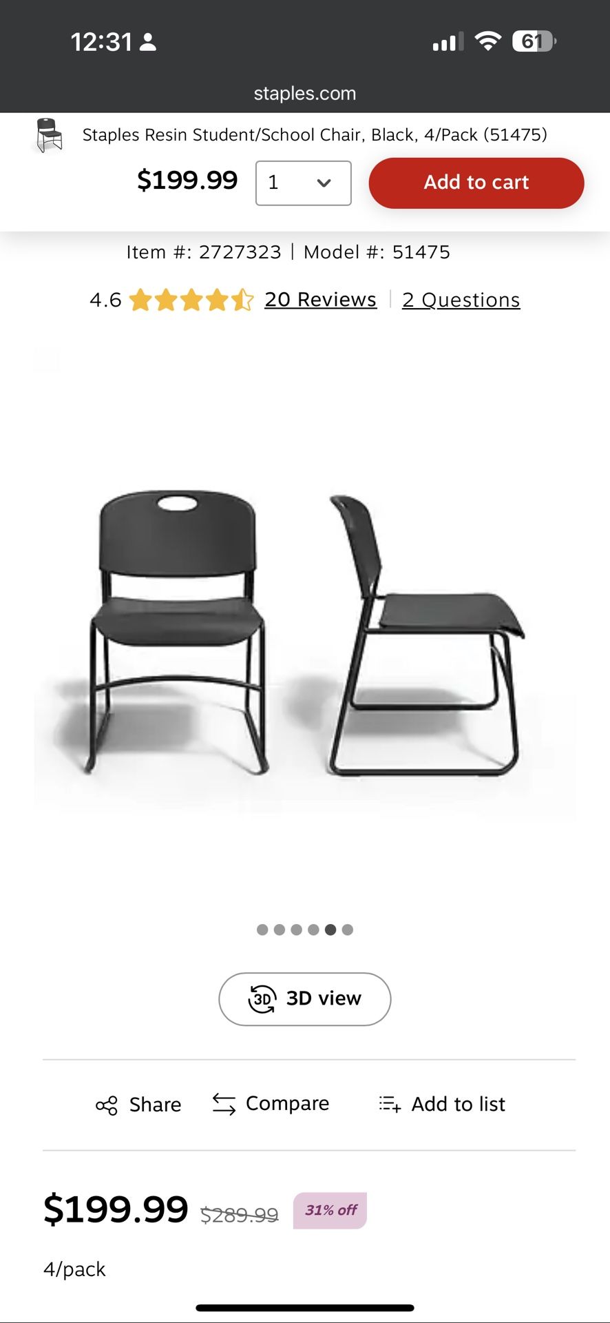 2 Sets Of 4 Stacking Chairs $160 Each Set - photo 4