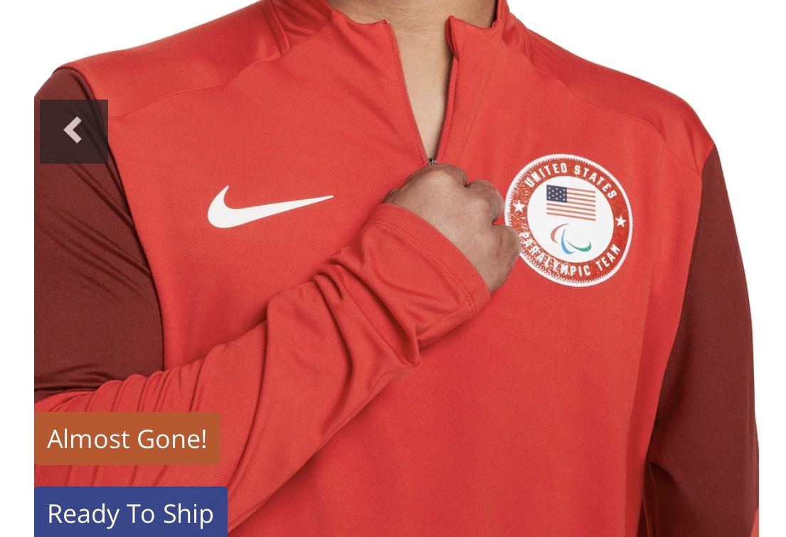 Nike Team USA Paralympics Red Team Quarter-Zip Pullover Top - photo 3