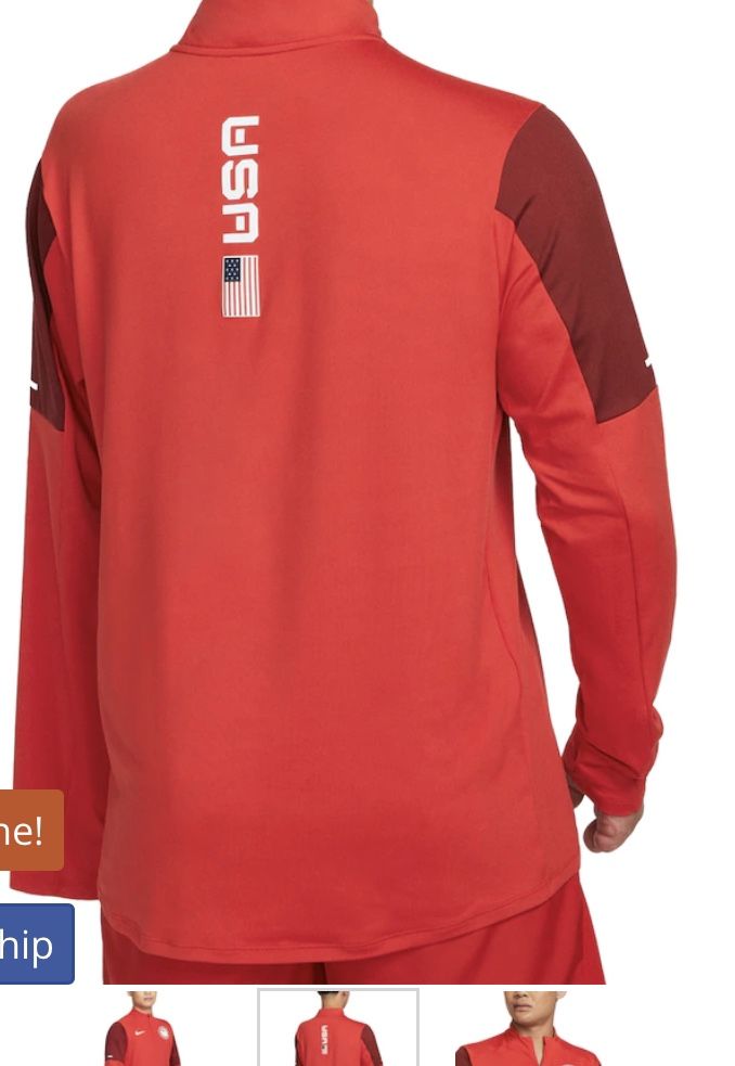 Nike Team USA Paralympics Red Team Quarter-Zip Pullover Top - photo 4