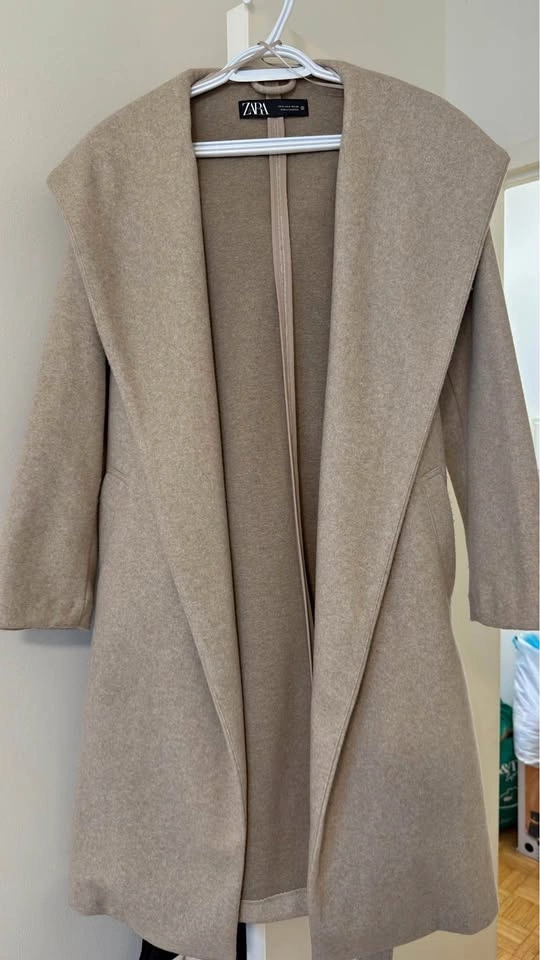 Zara Belted Hooded Coat
