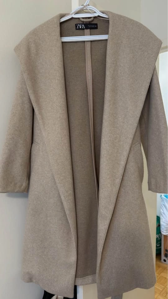 Zara Belted Hooded Coat - photo 2