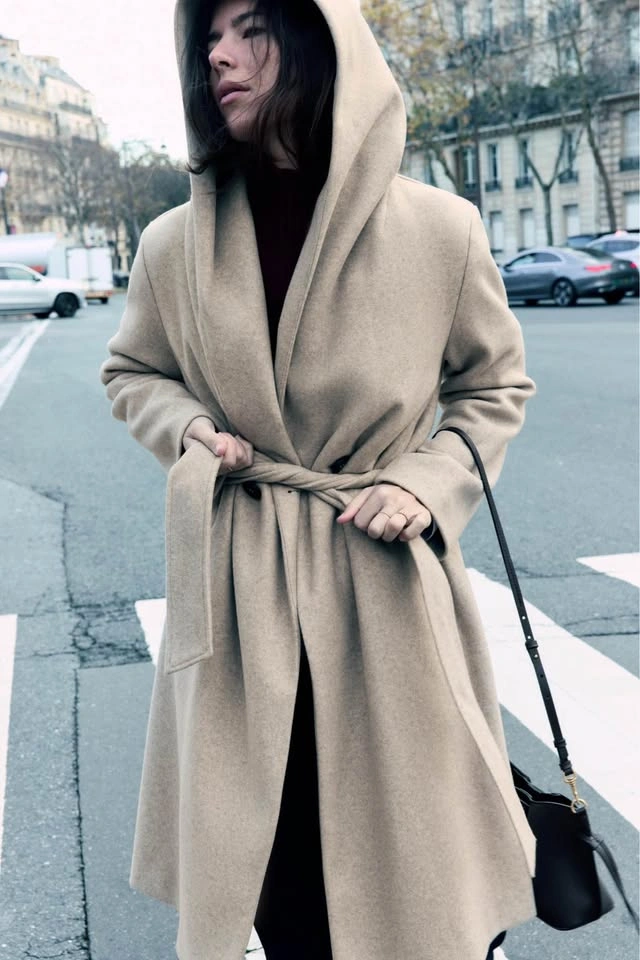 Zara Belted Hooded Coat - photo 4