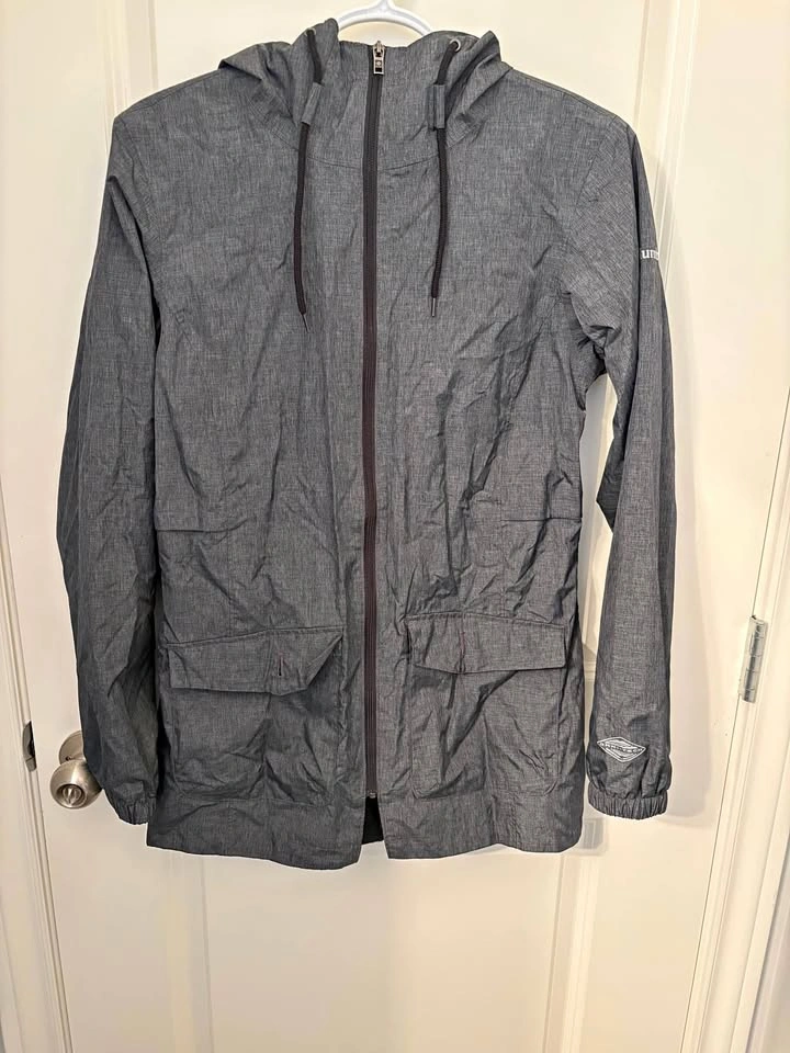 Lightweight Columbia Grey Hooded Jacket - Size Small