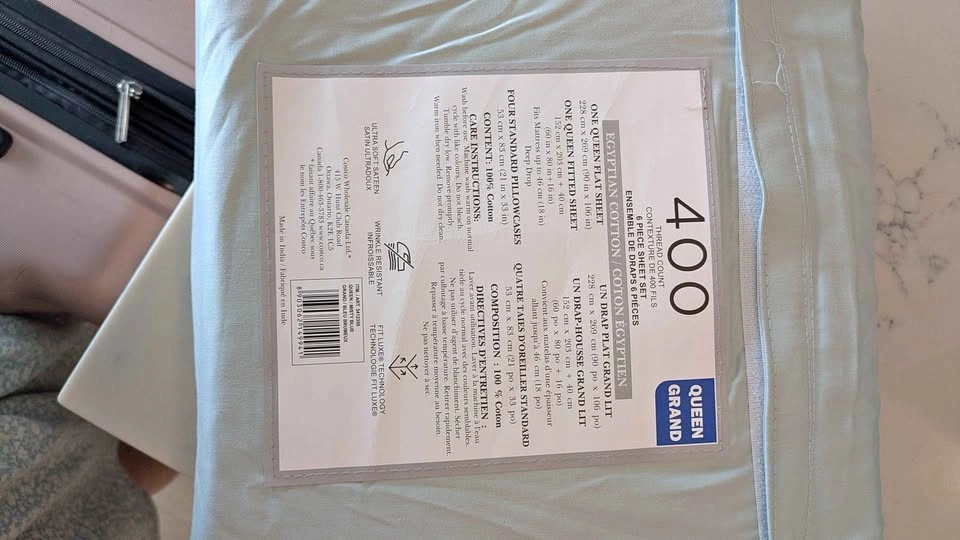 FIT LUXE Queen Egyptian Cotton 400 Thread