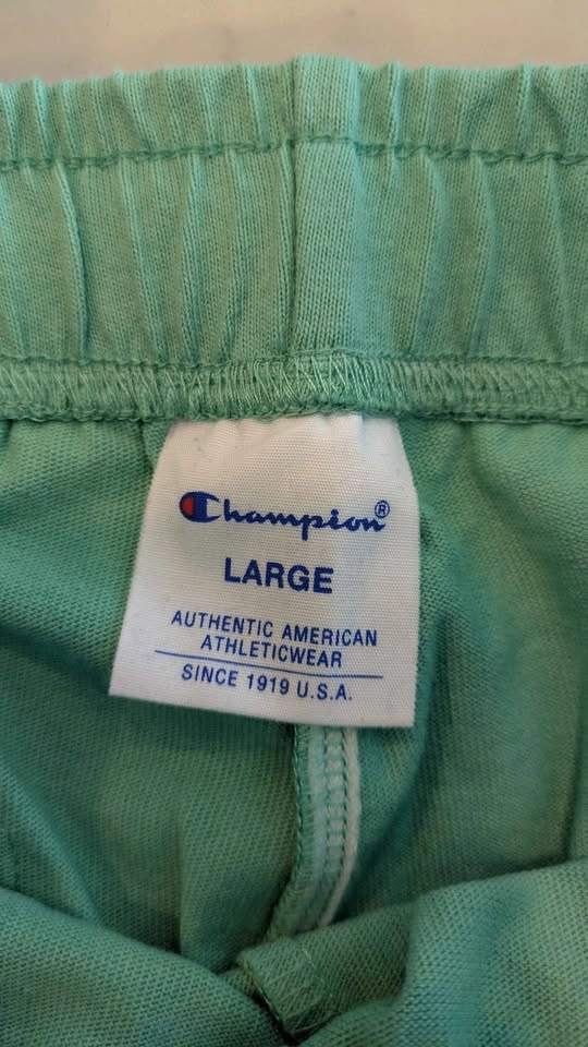 Champion Mint Green Drawstring Shorts Large (Cotton) - photo 2