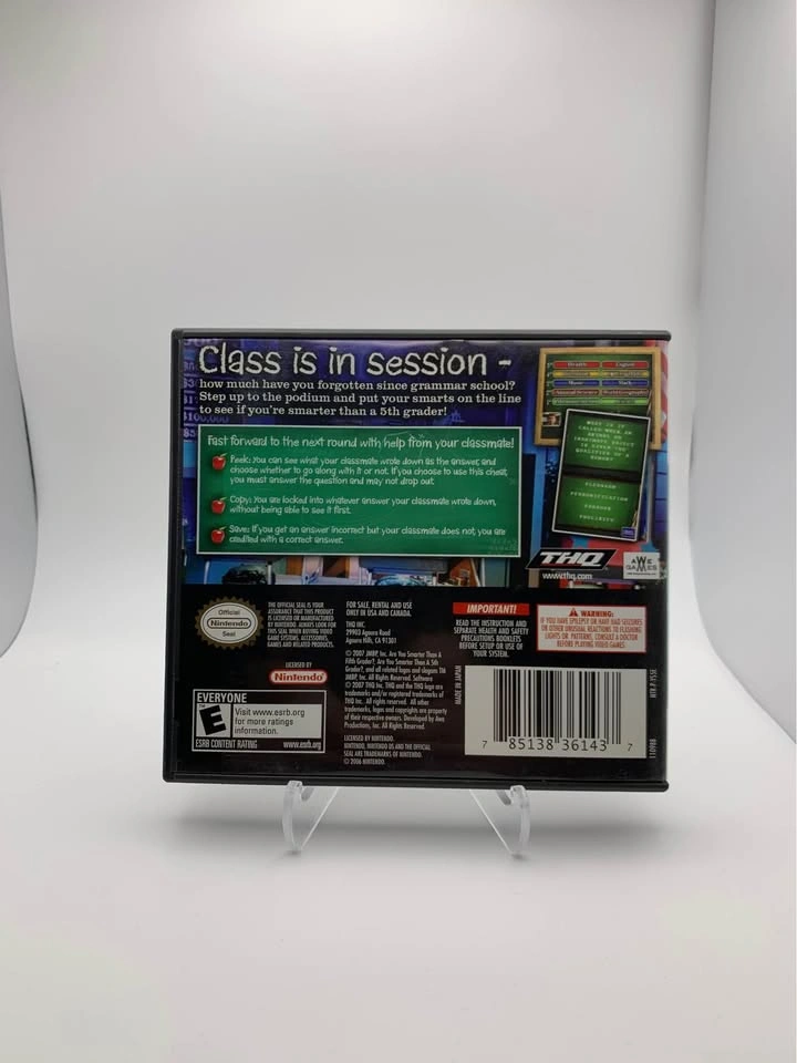 Nintendo DS - Are You Smarter Than A 5th Grader? - CIB - photo 2