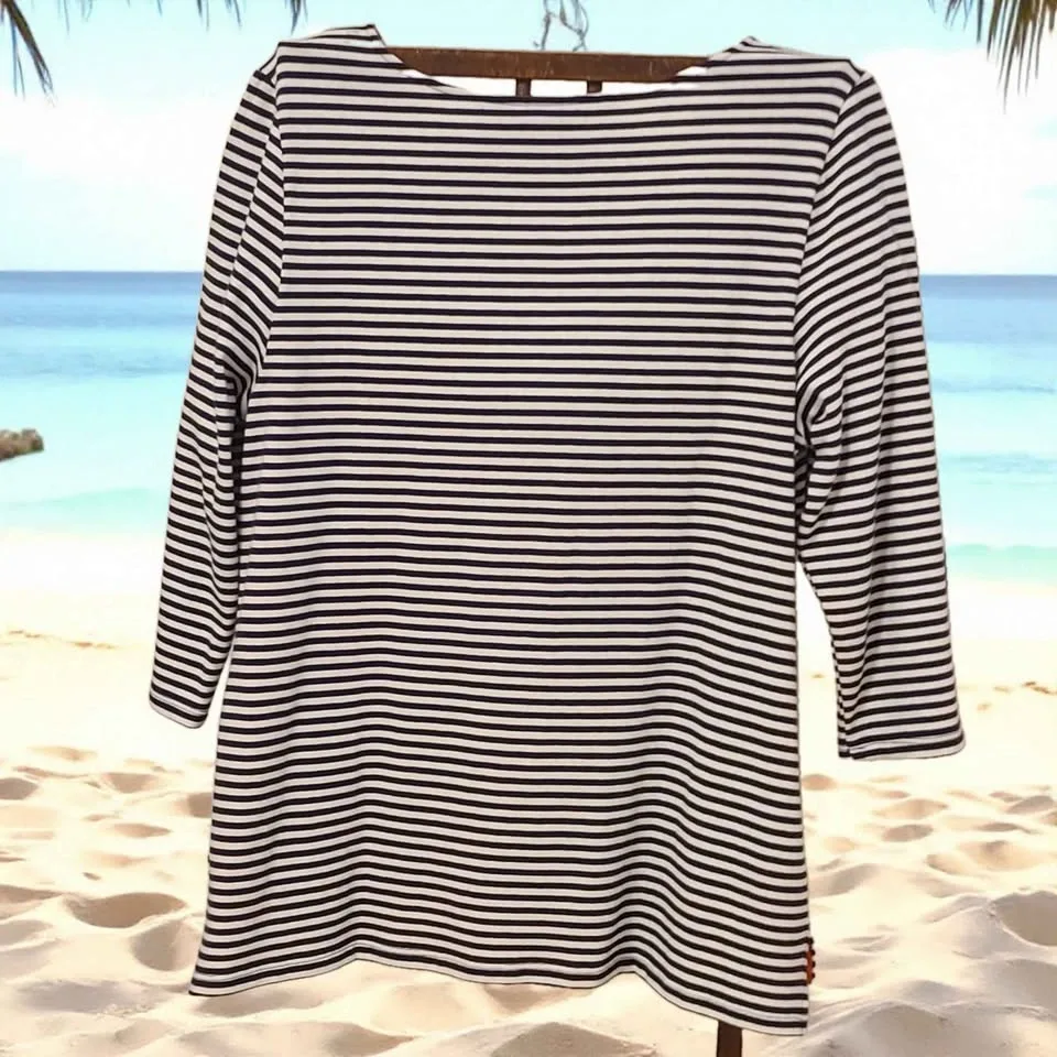 Charter Club Embroidered Striped Top - NWT - XL - photo 2