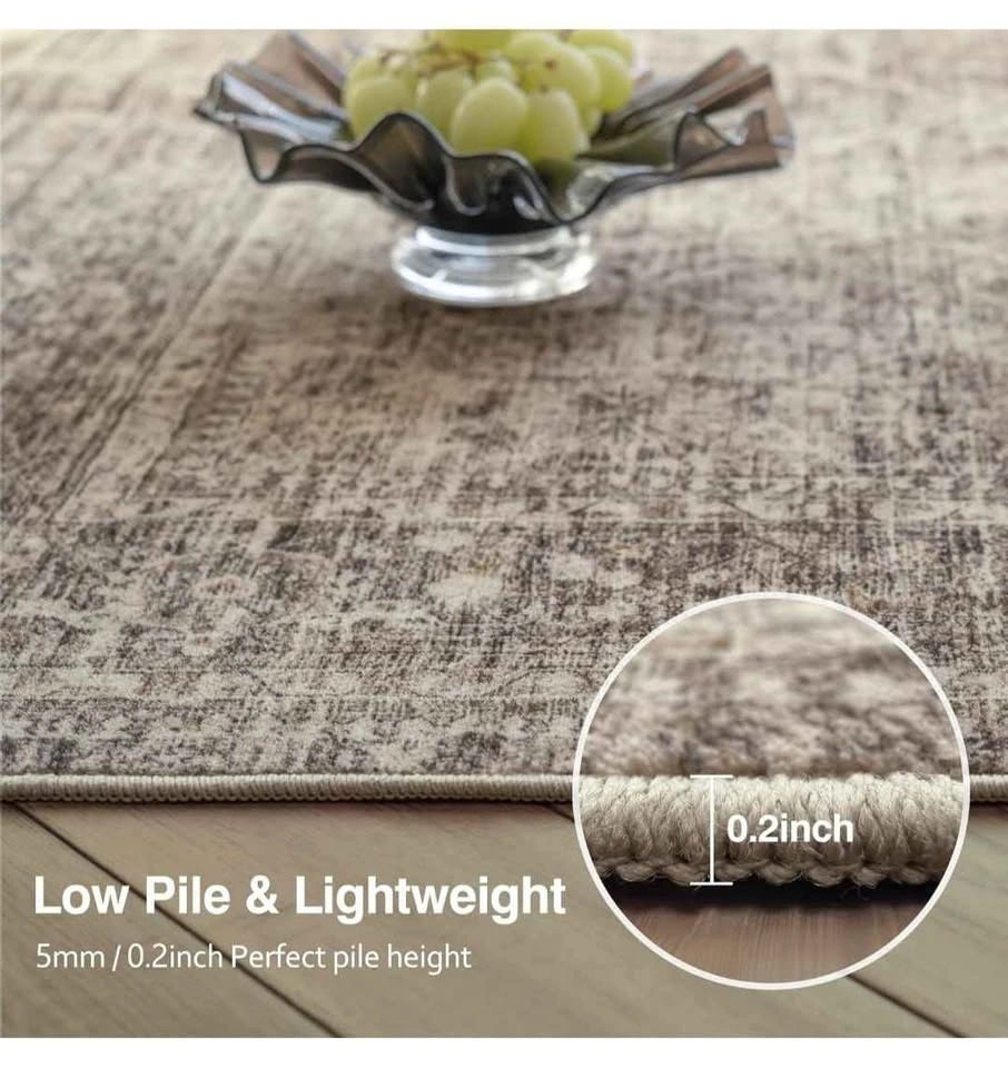 10x14 Distressed Vintage Rug ✨ NEW ✨ Neutral Brown & Grey - photo 2