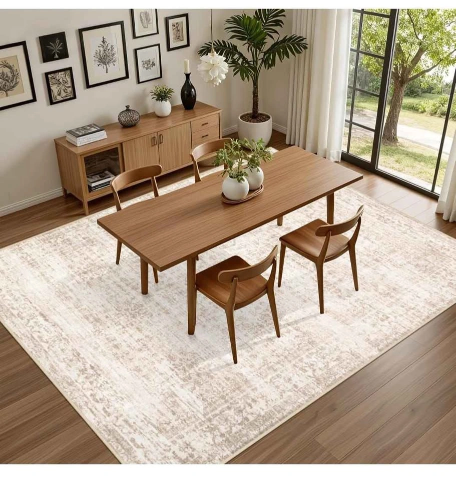 BRAND NEW 9x12 Washable Area Rug - Vintage Boho / Beige & Brown - photo 5
