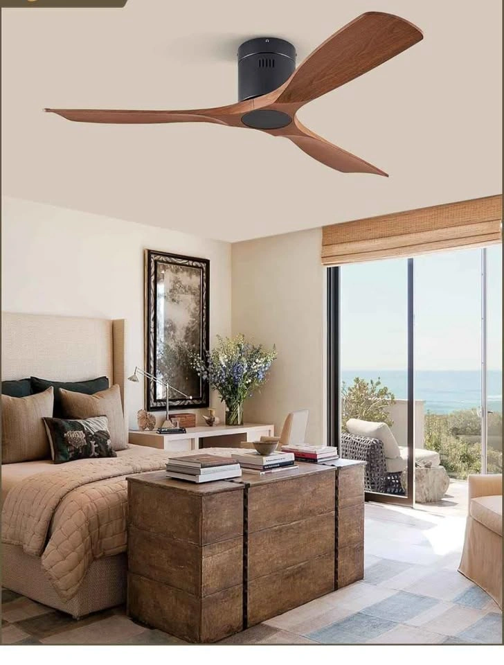 Brand New 52" Walnut Ceiling Fan - 6 Speeds, Reversible DC Motor - photo 3