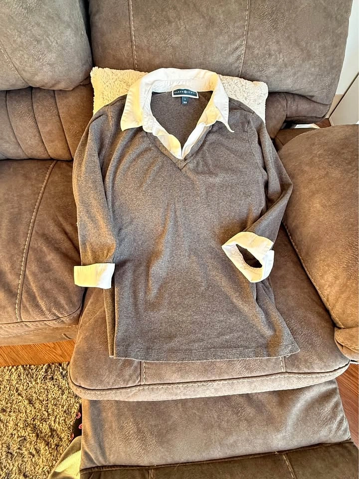 Karen Scott layered sweater (size L)