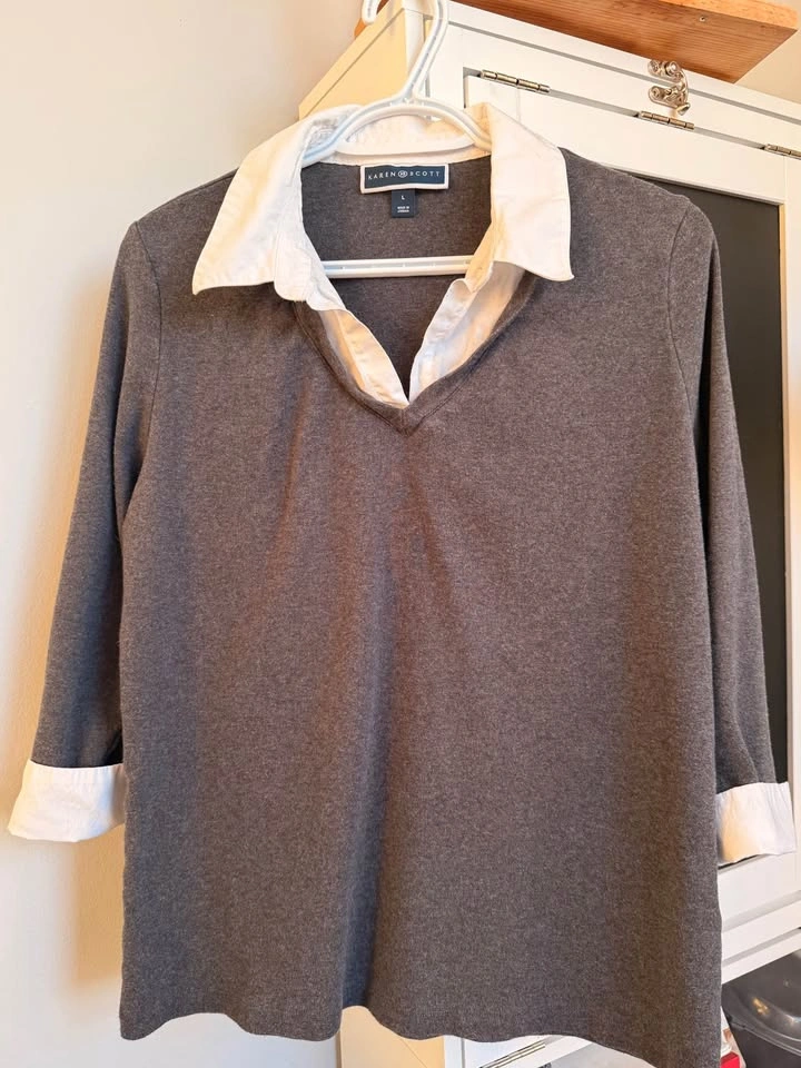 Karen Scott layered sweater (size L) - photo 3