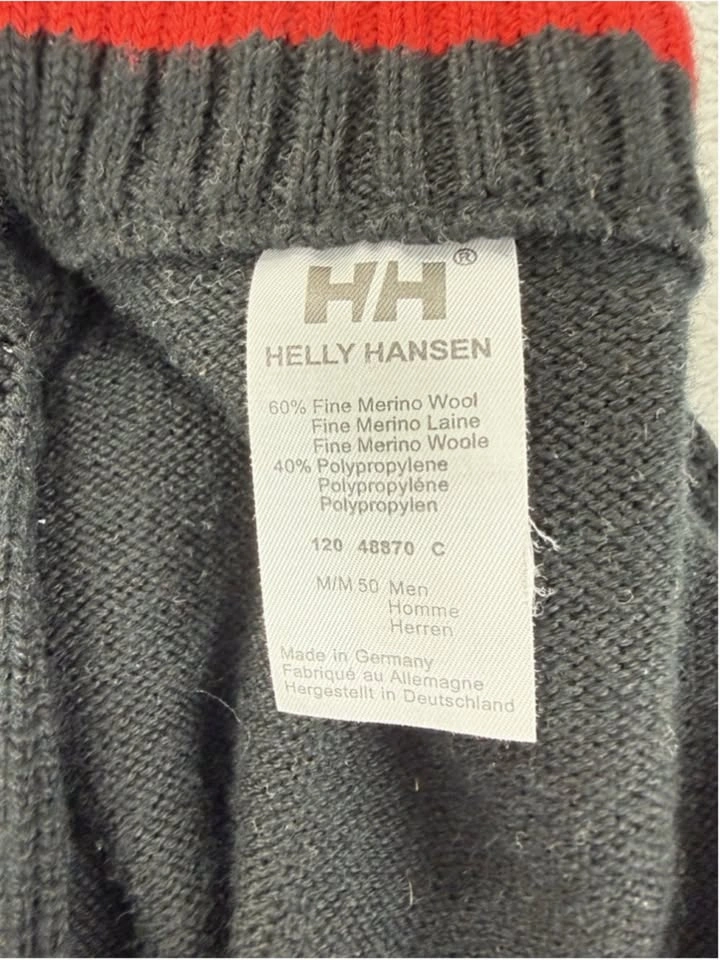 Helly Hansen Men's Merino Wool Blend 1/4 Zip Sweater M Black/Red - photo 2