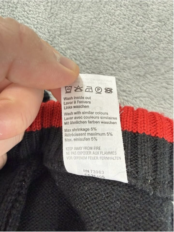 Helly Hansen Men's Merino Wool Blend 1/4 Zip Sweater M Black/Red - photo 5