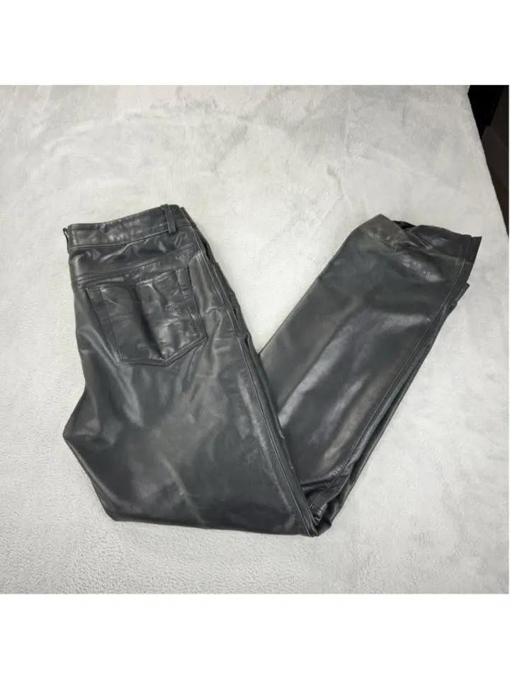Rudsak Men's Black Leather Pants - Sz 34x31