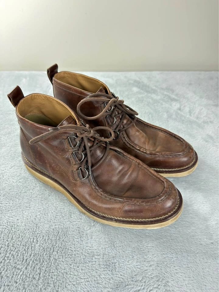 Belstaff Men's Brown Lace Up Boots - Size 10 US