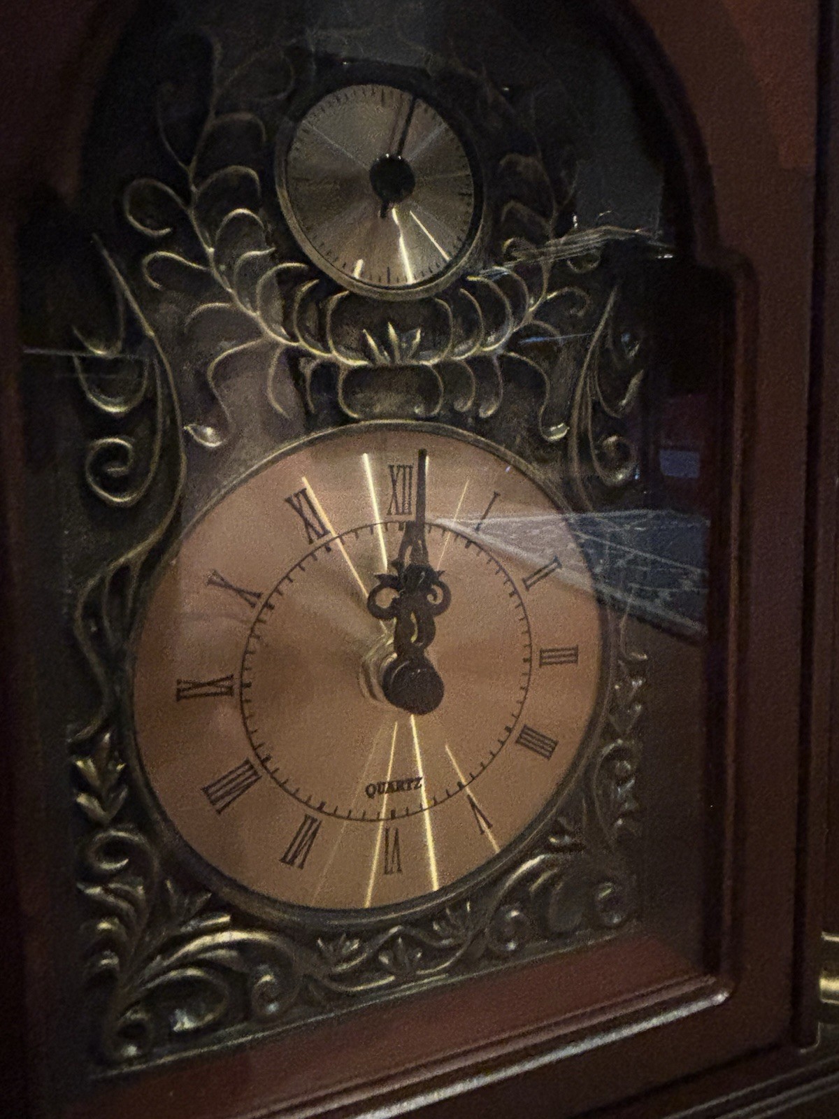 Bombay Cherry Wood Mantel Clock w/ Secret Storage - photo 3