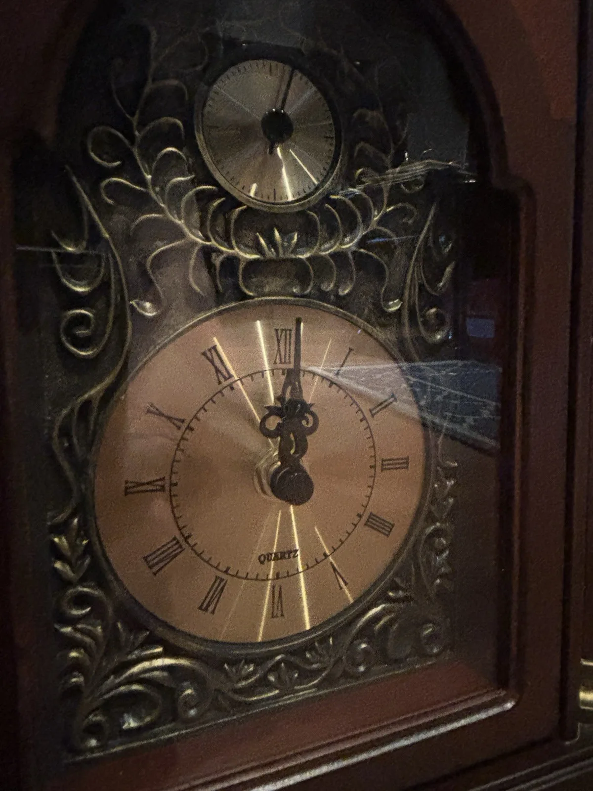 Bombay Cherry Wood Mantel Clock w/ Secret Storage - photo 3