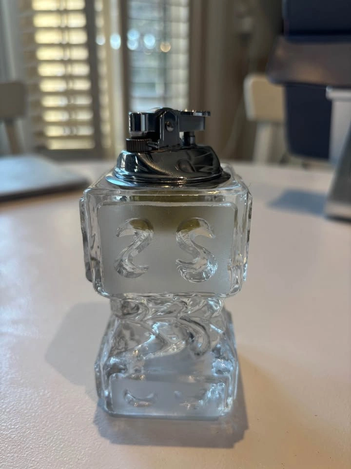 Vintage 1970s Murano Glass Ice Cube Table Lighter - photo 3