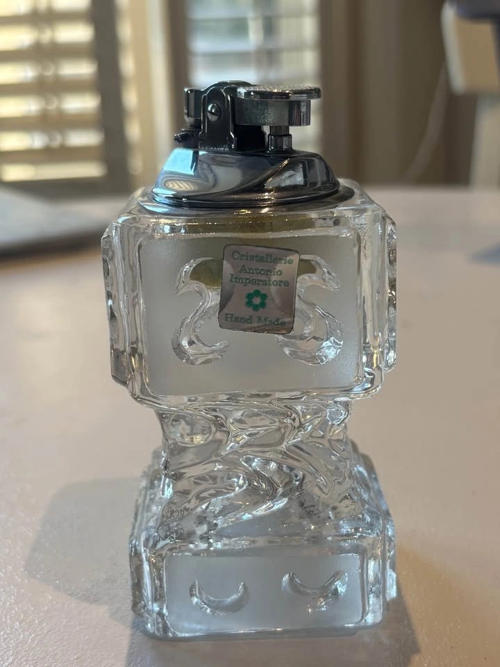 Vintage 1970s Murano Glass Ice Cube Table Lighter - photo 4