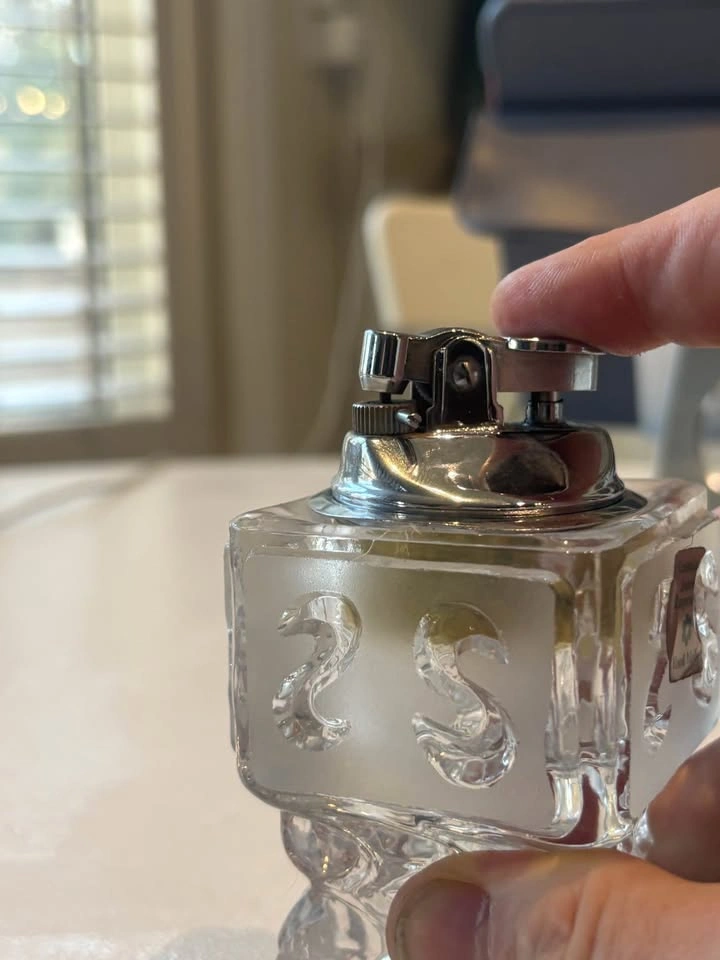 Vintage 1970s Murano Glass Ice Cube Table Lighter - photo 5
