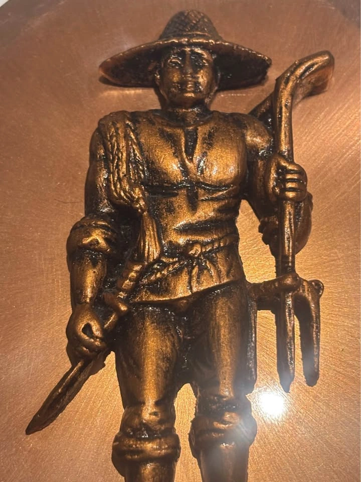Bronze Farmer Philippines Octagonal Plaque - photo 2