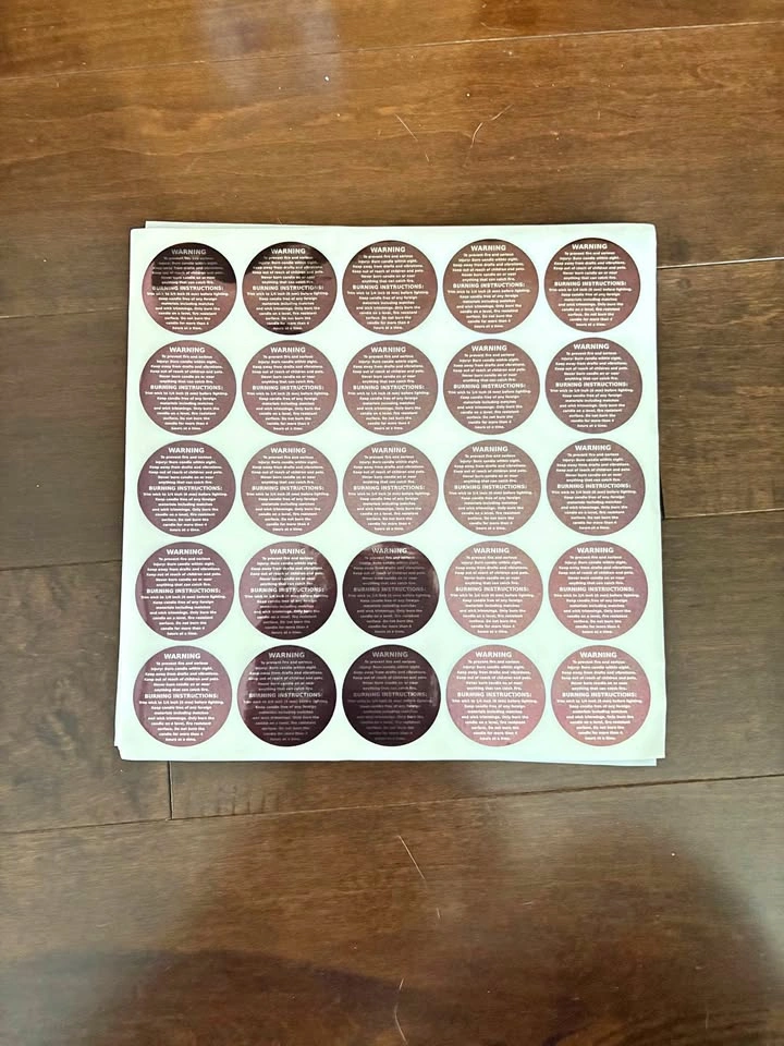 Candle Warning Labels