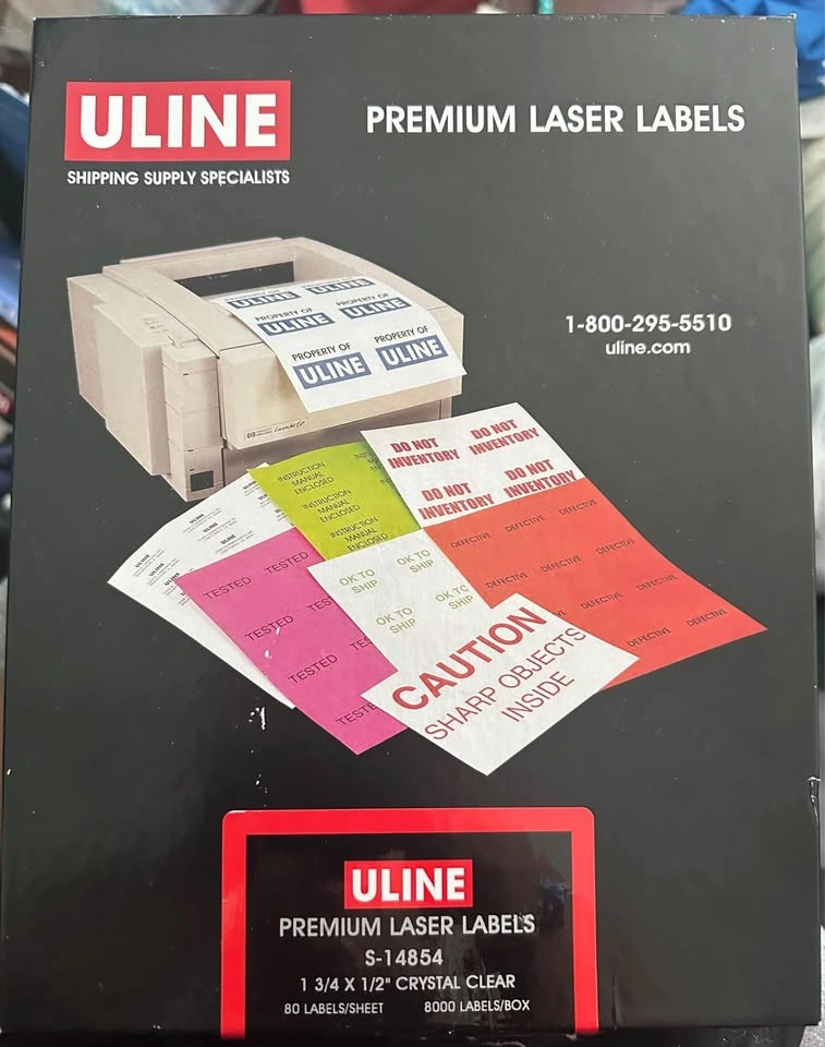 Uline Premium Laser Labels S-14854 - photo 2