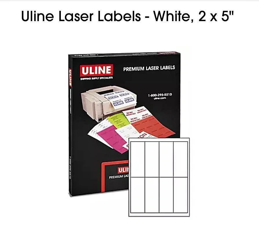 Uline Premium Laser Labels S-20134
