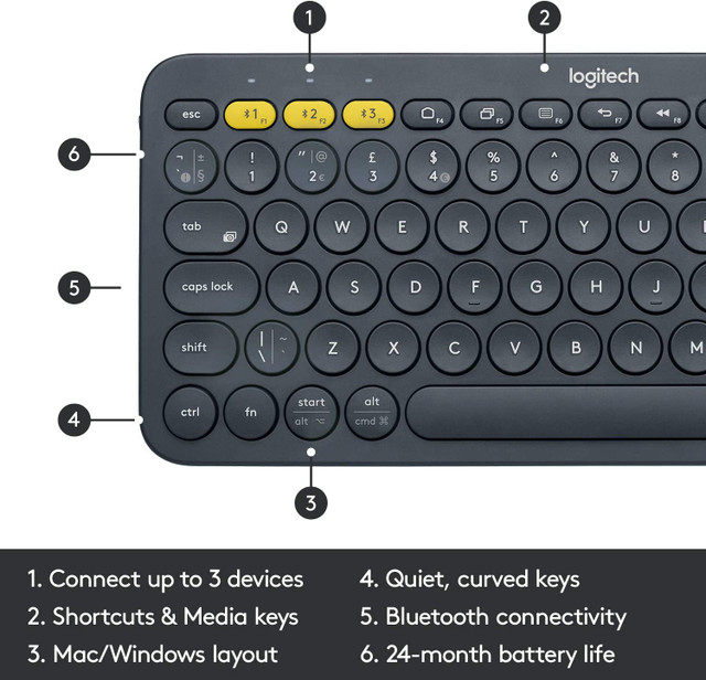 Logitech K380 Multi-Device Bluetooth Wireless Keyboard - photo 2