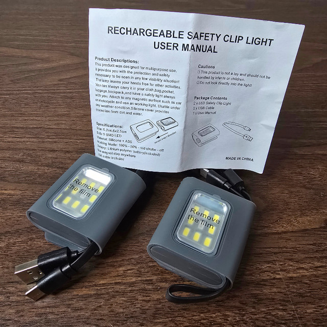 2 Pack LED Rechargeable Running Safety Lights - photo 2