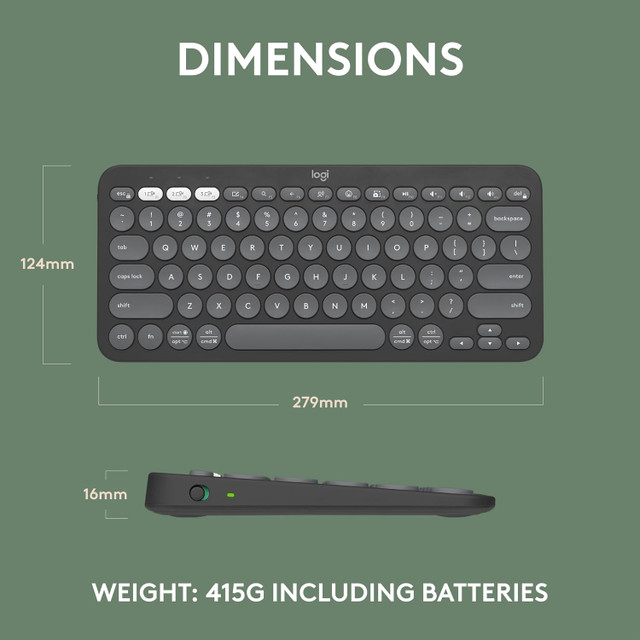 Logitech Pebble Keys 2 K380s Keyboard - photo 2