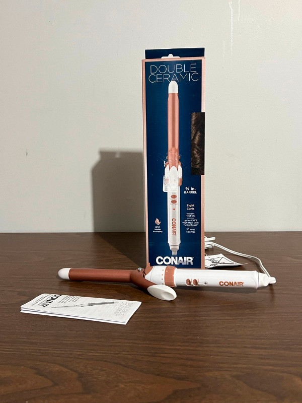 Conair Curling Iron 3/4 inch White/Rose Gold
