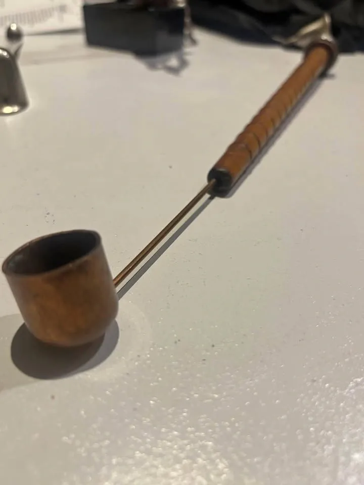 Vintage 1960s Wood Spool Candle Snuffer