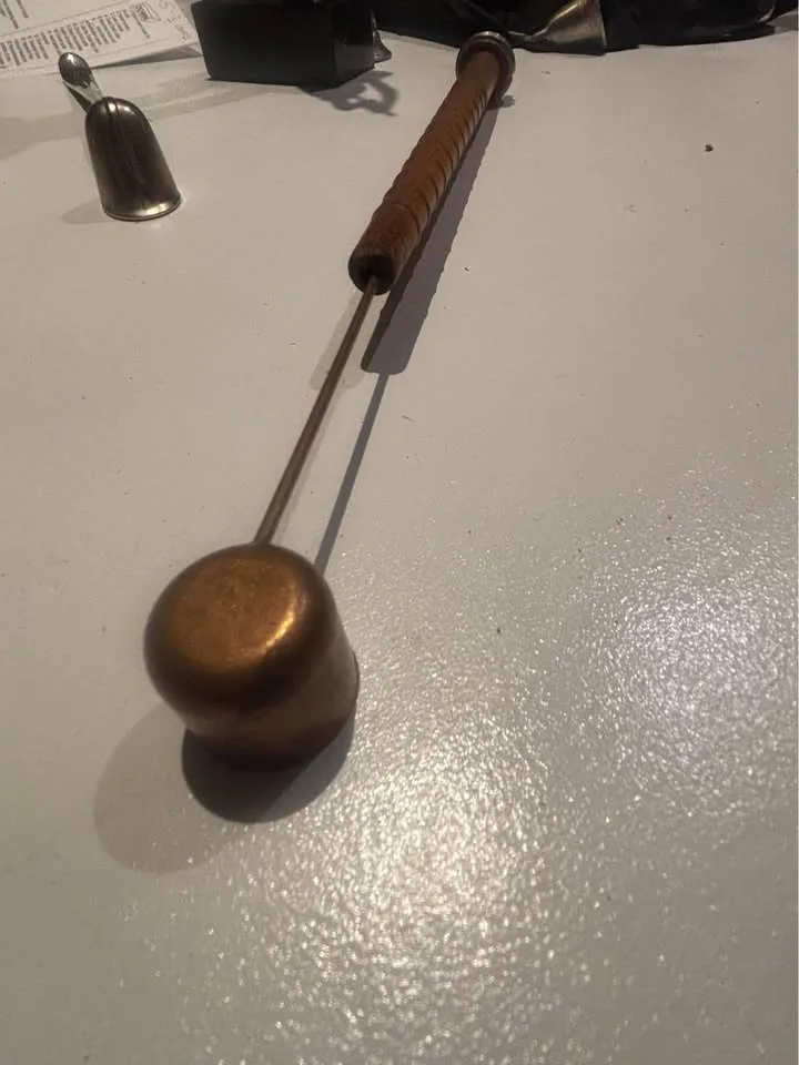 Vintage 1960s Wood Spool Candle Snuffer - photo 2