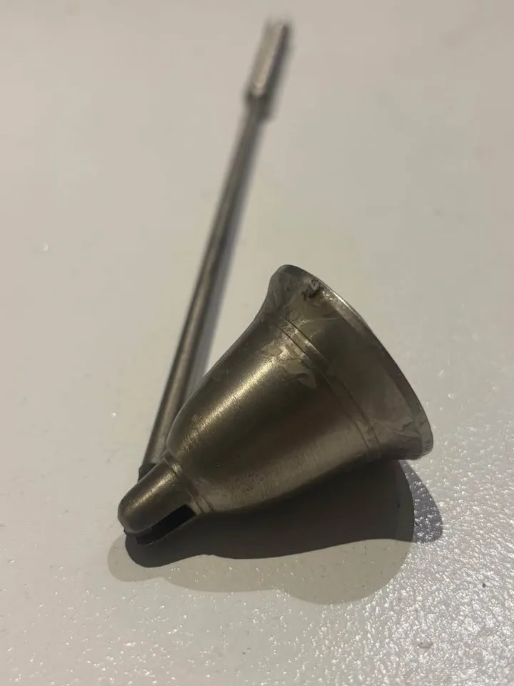 Vintage White Brass Candle Snuffer - photo 3