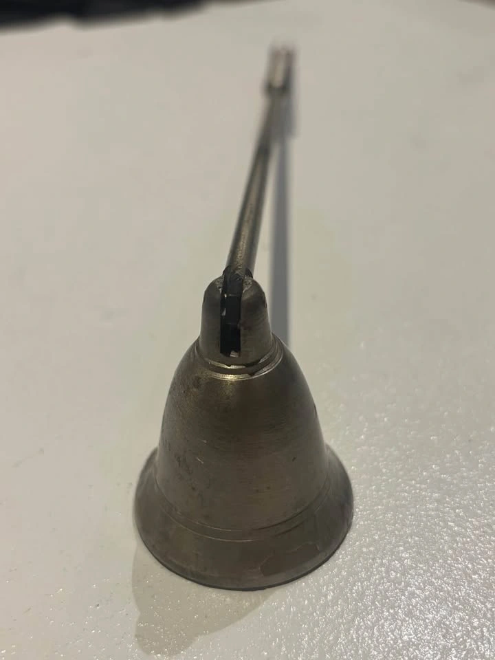Vintage White Brass Candle Snuffer - photo 4
