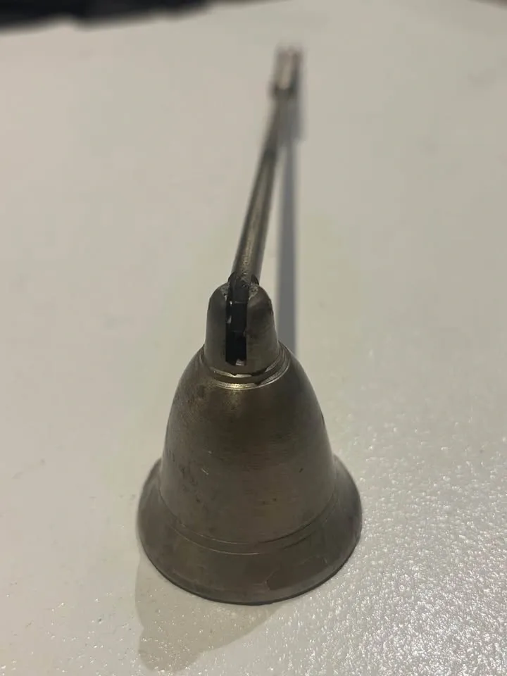 Vintage White Brass Candle Snuffer - photo 4