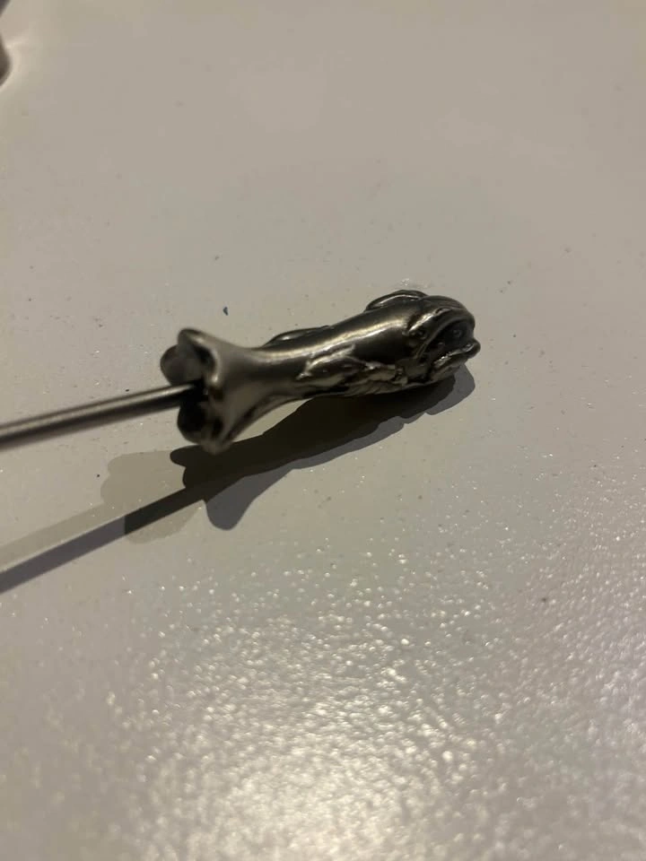 Engraved Dolphin Vintage Candle Snuffer Brass - photo 3