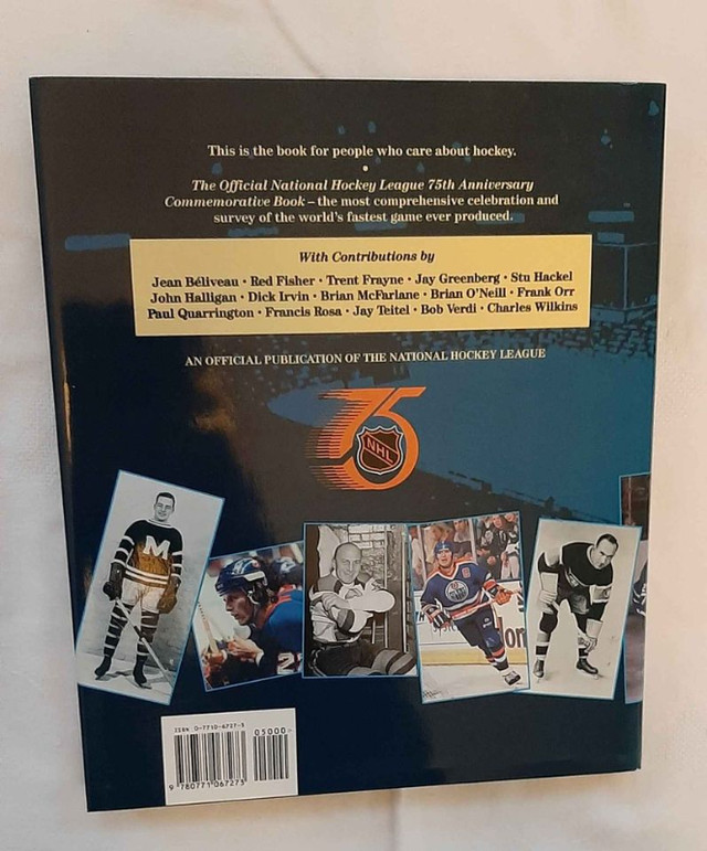 Official NHL 75th Anniversary Commemorative Hardcover - photo 2
