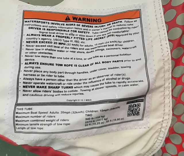 XPS Sector X 2-Person Towable Tube image indicator(5)