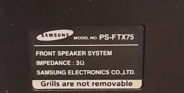 2 SAMSUNG PS-FTX75 Home Theater Tower Speakers image indicator(3)