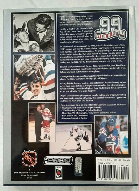 99 MY LIFE IN PICTURES, HOCKEY HARDCOVER BOOK - WAYNE GRETZKY image indicator(5)
