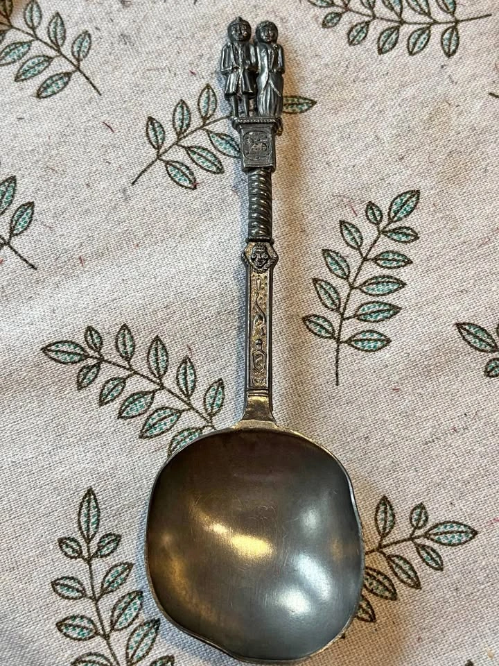 Vintage Rein-Zinn Pewter Germany Wedding Spoon 7"