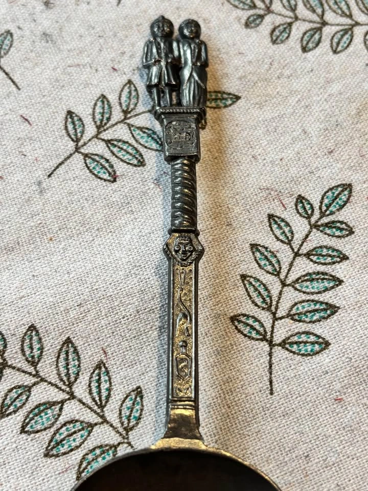 Vintage Rein-Zinn Pewter Germany Wedding Spoon 7" - photo 2