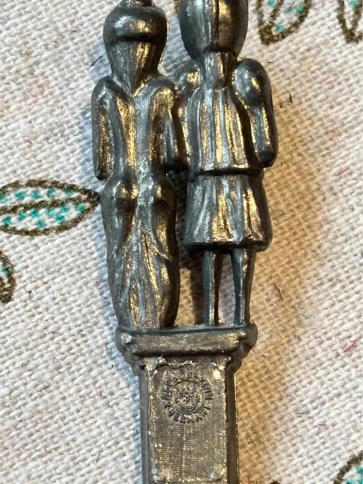 Vintage Rein-Zinn Pewter Germany Wedding Spoon 7" - photo 5