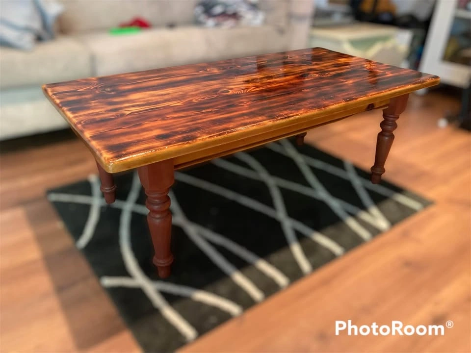 One of a kind custom finished coffee table - photo 5